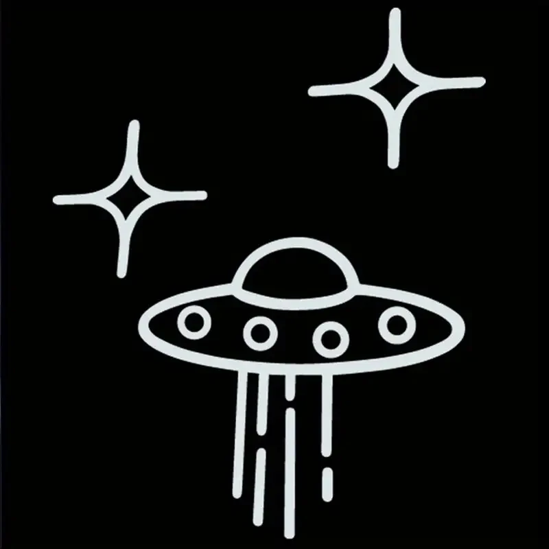 ملصقات فينيل لنوافذ السيارات والأبواب ، ملصقات نمط ufo للزجاج الأمامي الداخلي ، قطع من كلوريد البولي فينيل #3