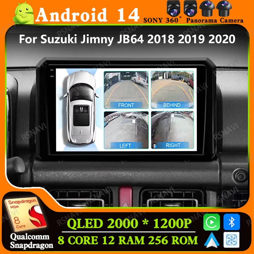 

Автомобильный радиоприемник Andoird 14 для Suzuki Jimny JB64 2018 2019 2020 5G WIFI Стерео 4G LTE DVD GPS DSP Viedo Player Навигация Мультимедиа