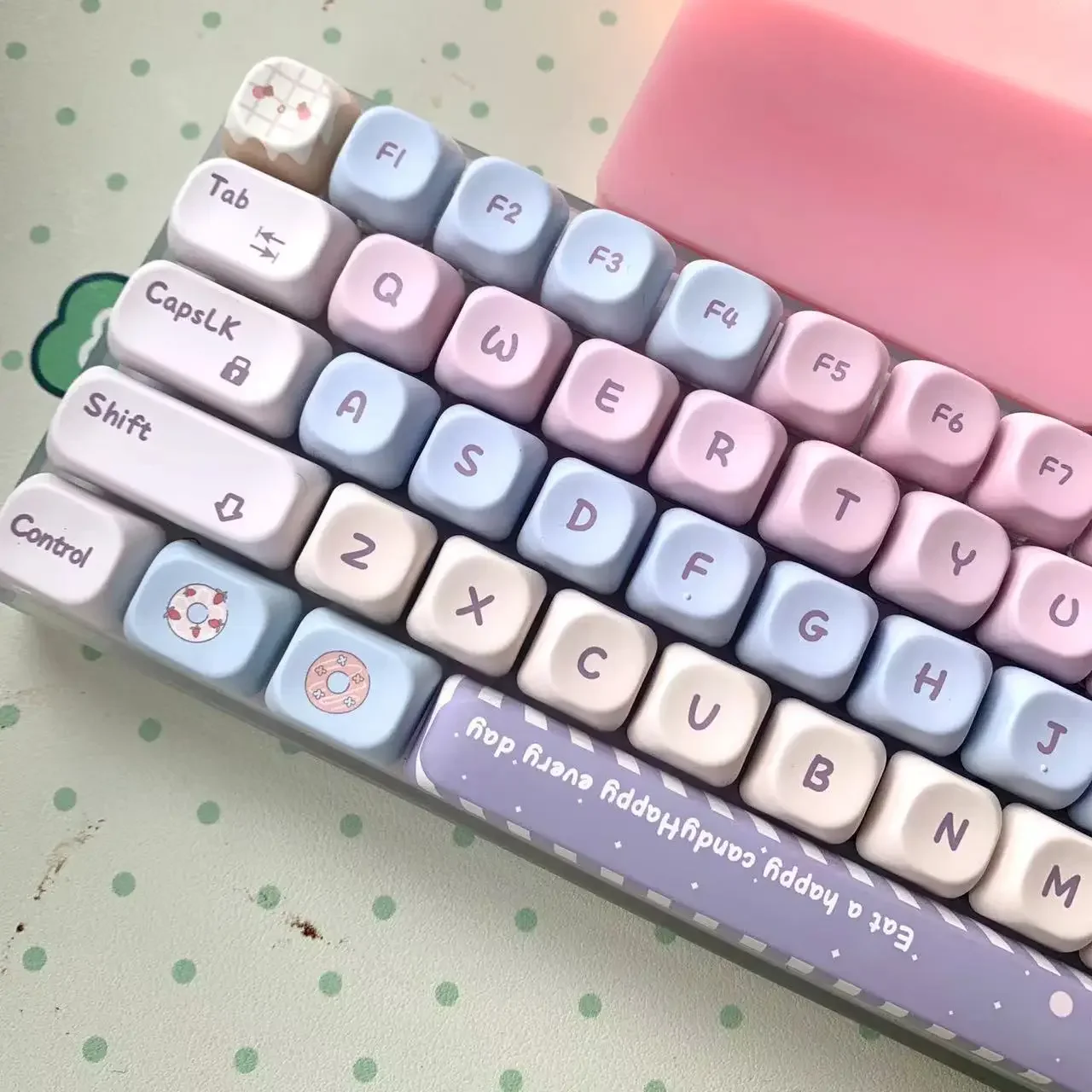 حلوى لطيفة PBT Keycaps ، Keycap Profile MOA ، مفاتيح ، التسامي بالصبغة ، لوحة مفاتيح الألعاب الميكانيكية ، مفتاح MX ، هدية