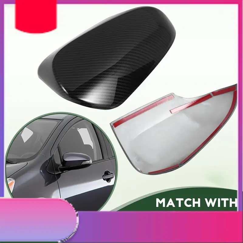 

For Toyota PRIUS C AQUA ABS Carbon Fiber Car Exterior Rearview Mirror Cover Wing Mirror Covers Caps-Y79A