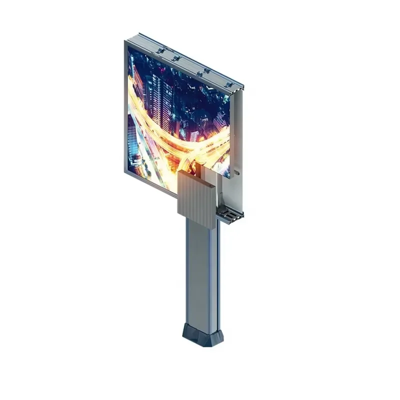 Aluminum Frame Floor Standing Unipole Lamp Post Signage Full Color Led Display Screen Advertising Equipment Billboard