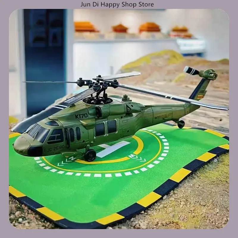 Wltoys K170 بلاك هوك Uh60l هليكوبتر يتم التحكم فيها عن بعد 4-قناة 4-المروحة محاكاة فرش ارتفاع ثابت RC نموذج AI