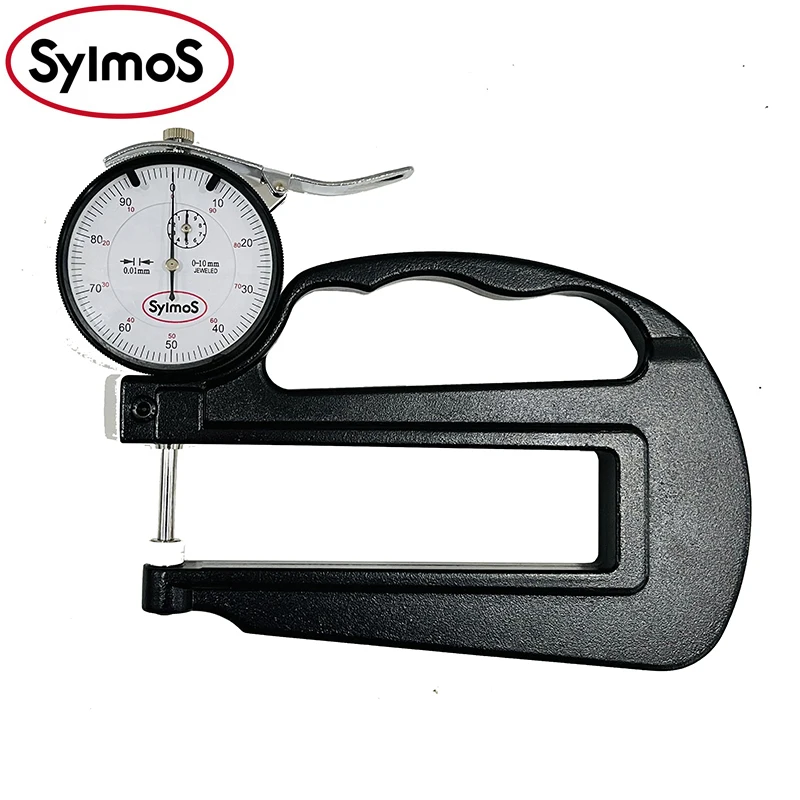 Sylmos 120mm throat depth dial thickness gages with flat ceramic spindle and anvil