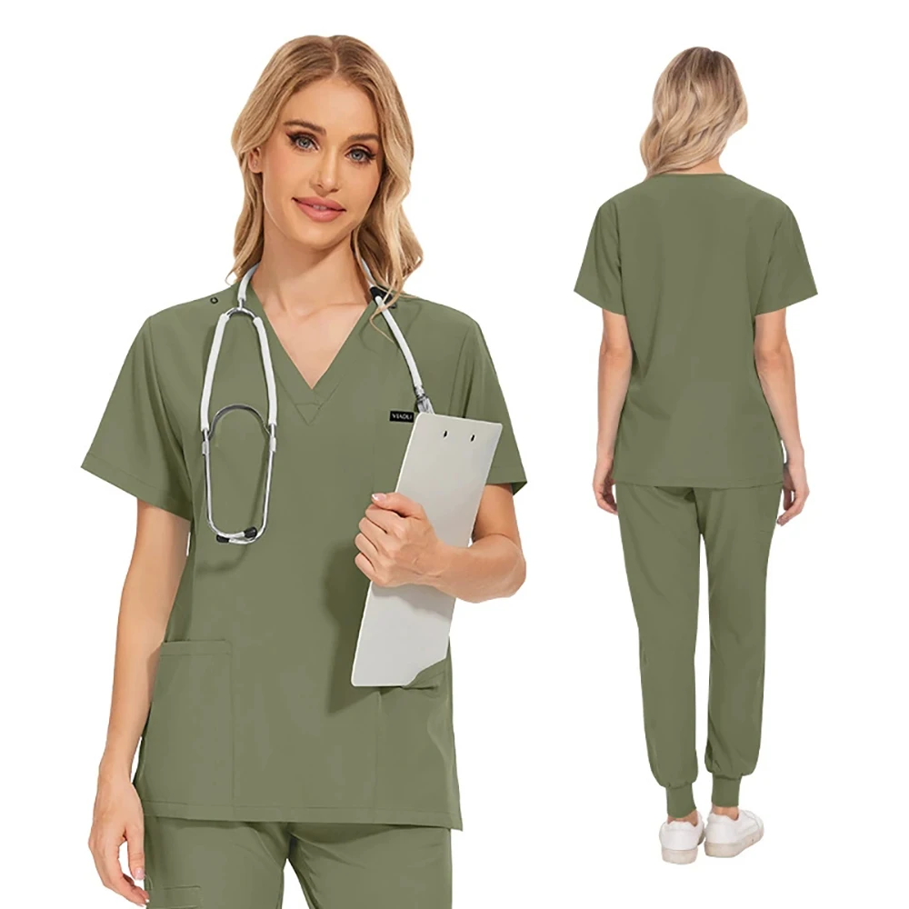 2026 Design Medical Nurse Uniforms Large Sizes S-XXL Beauty Salon Scrub Suit Doctor's Lab Coat  Bata De Trabajo Para Mujer