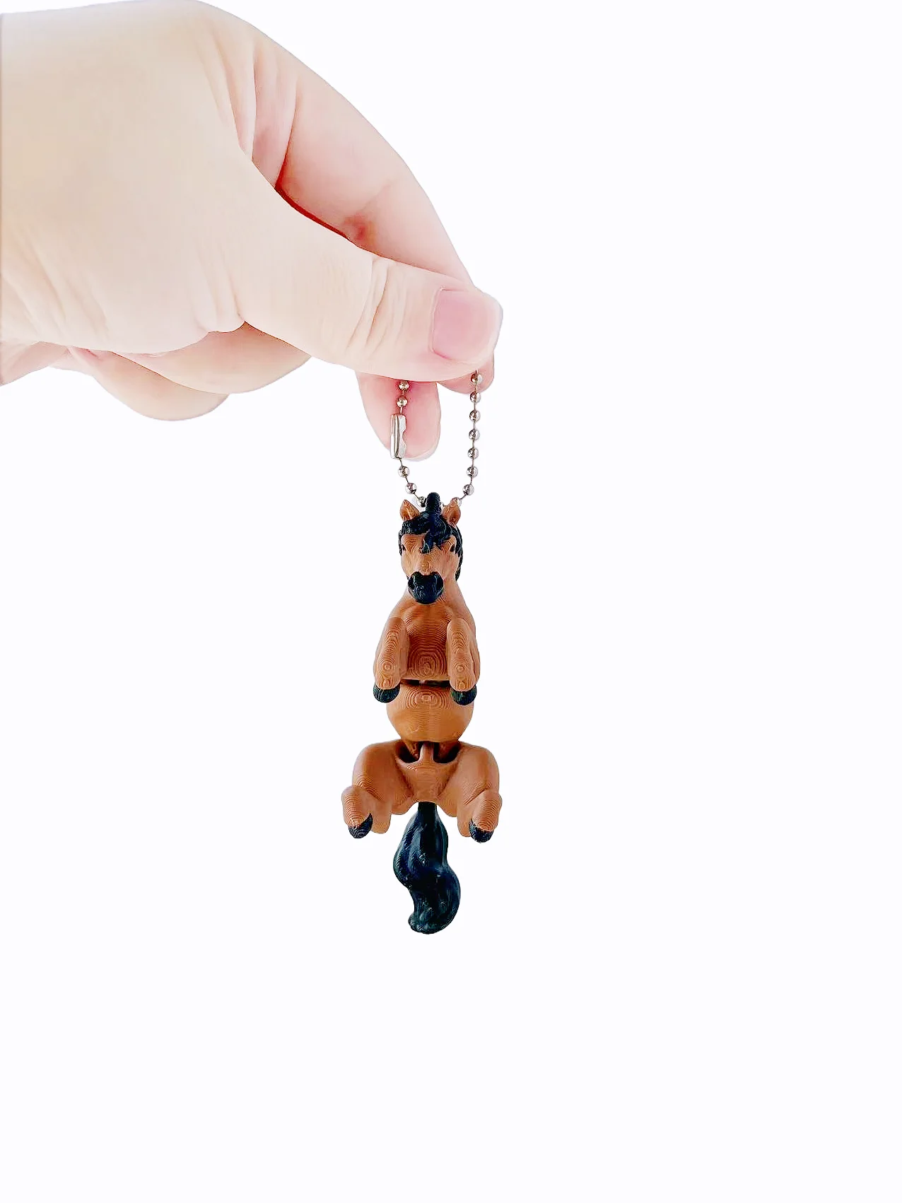 1/2/4 Pieces - 3D Printed Articulated Brown Horse Hanging Ornament, New Year Hanging Decoration, Birthday Wedding Party Gift, Gift Bag Filler, Indoor and Outdoor Car Decoration Hanging Piece, Backpack Keychain
