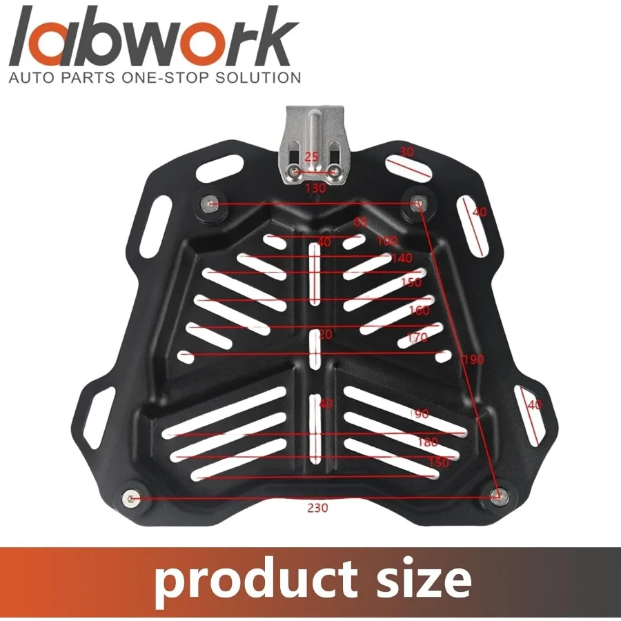 صندوق خلفي للدراجة النارية سعة 65 لتر مع لوحة تركيب مصنوعة من سبائك الألومنيوم الصلب لتعزيز مقاومة الماء وقفل الأمان