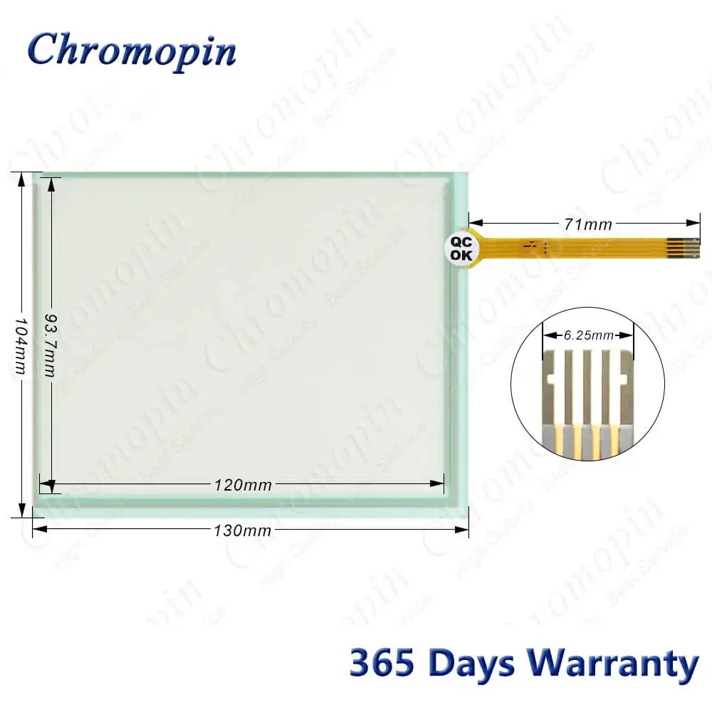 Imagem -02 - Touch Screen Painel Vidro Digitalizador com Película Protetora Sobreposição Frontal Unitronics V57057 T40b V570-57-t40b