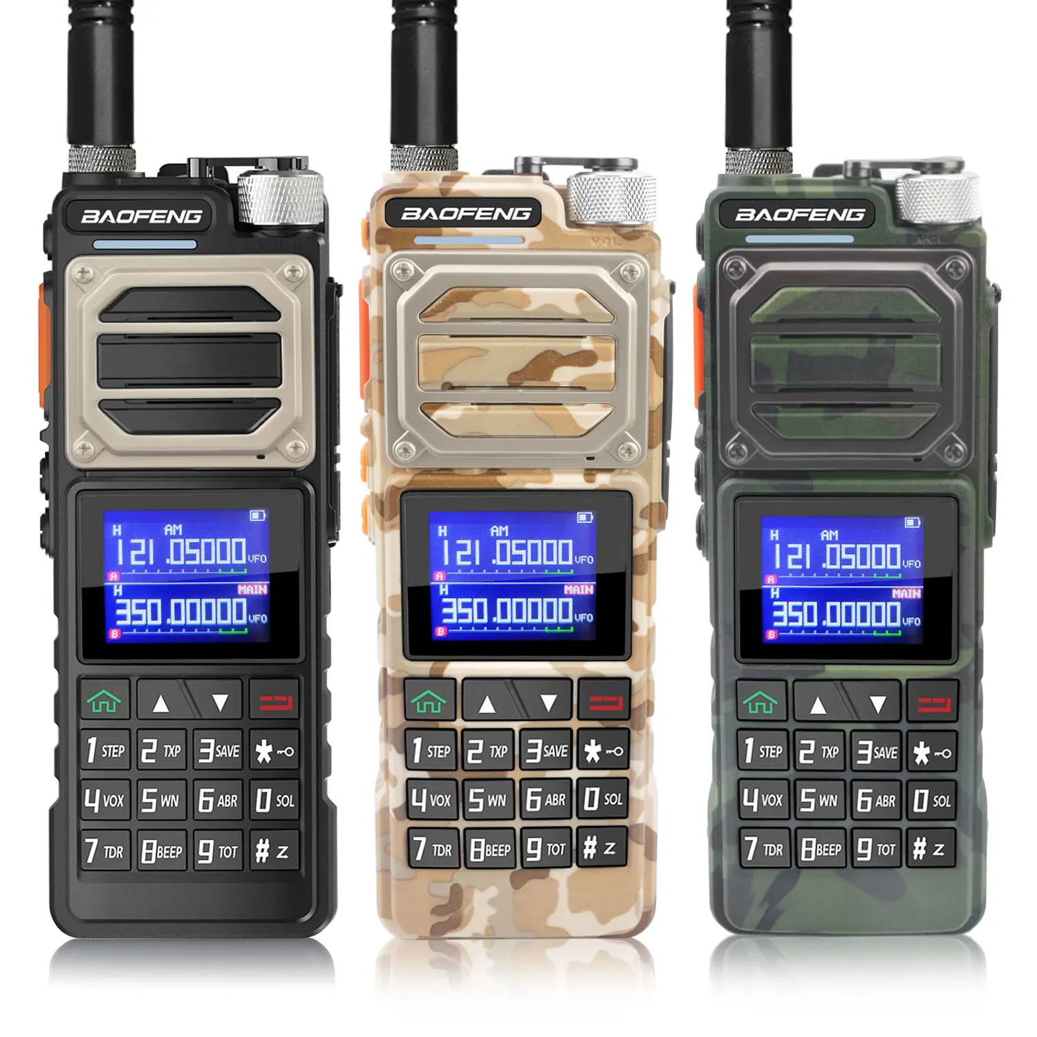 Radio HT Baofeng UV-25M 10W FM Dua Arah dengan Scrambler, Air Band Enam Band Penerima, Tiga Band Pengirim, Baterai 5200mAh Tipe-C