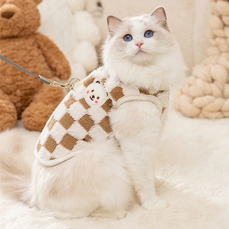 Ropa cálida de invierno sin pelo para gatos Gotas, cárdigan bonito para mascotas, suéter con hebilla, chaleco Sphynx Kedi, disfraz de mascotas