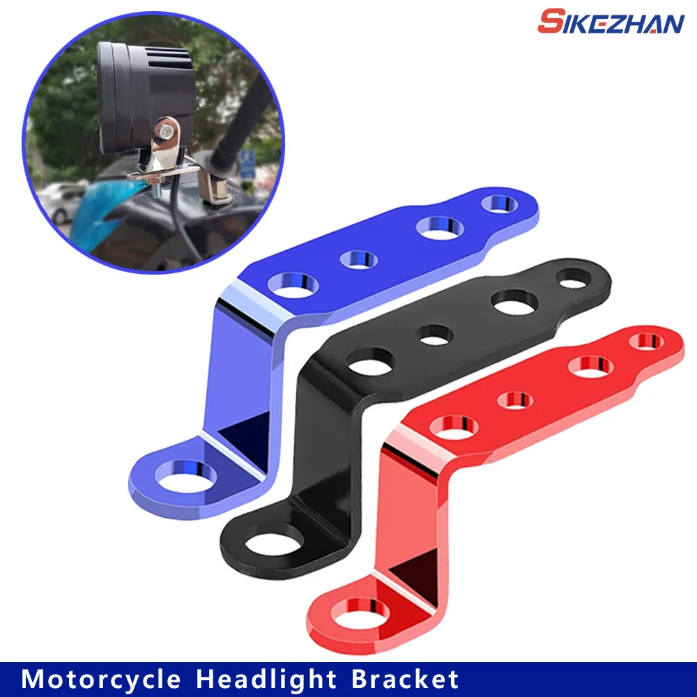 1-3PC Motorcycle LED Headlight Bracket Rearview Mirror Lamp Spotlight Extension Holder Clamp Motorbike Scooter Accessories