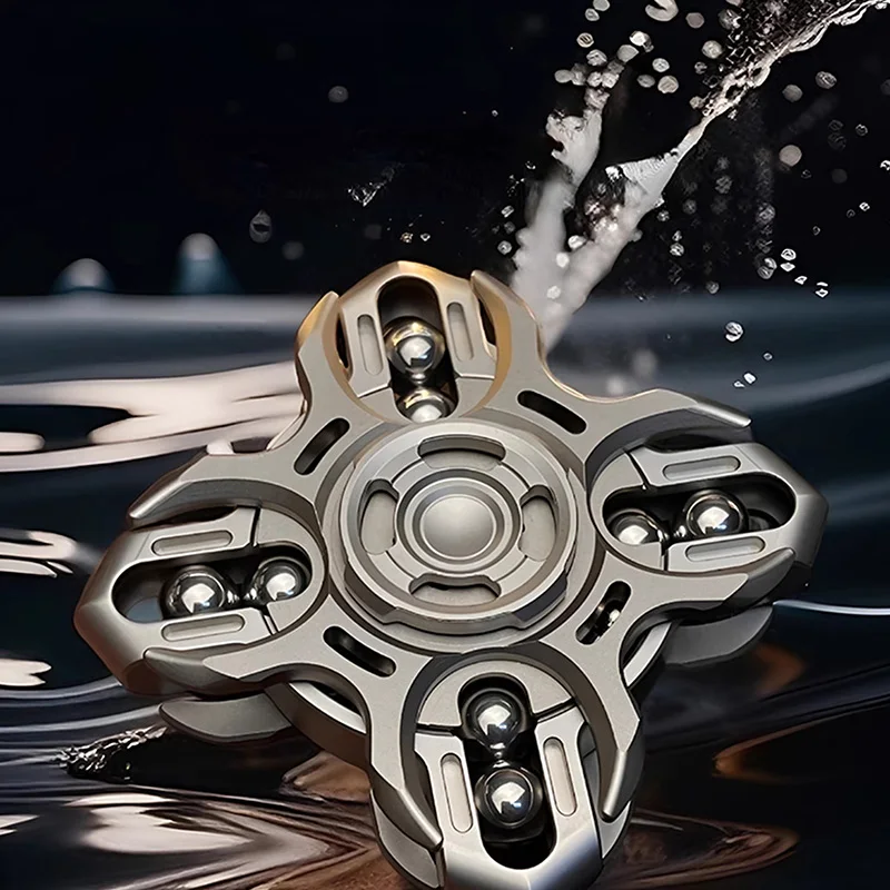 Diapasão de liga de zinco giroscópio fidget spinner som nítido ligação dupla face alívio do estresse brinquedo metal ponta do dedo giroscópio brinquedo
