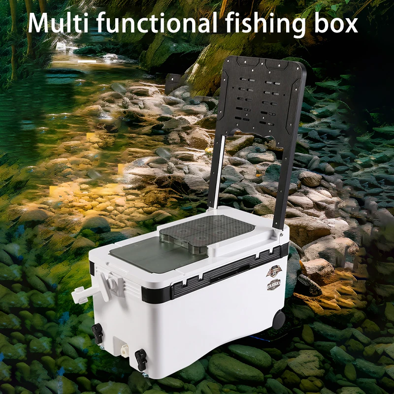 Ultra-Light Fishing Box Multi-Functional 4-Leg Adjustable,Insulated for Wild Fishing,Portable & Durable,Fishing Gear Supplies