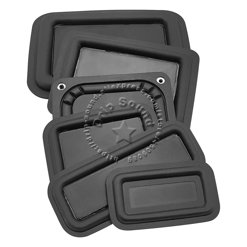 2шт 32x5 8 мм/36x8 6 мм/50x6 5 мм/59x6 9 мм/60x85 мм квадратный динамик пассивный радиатор вспомогательный низкочастотный динамик резиновая вибрационная пластина