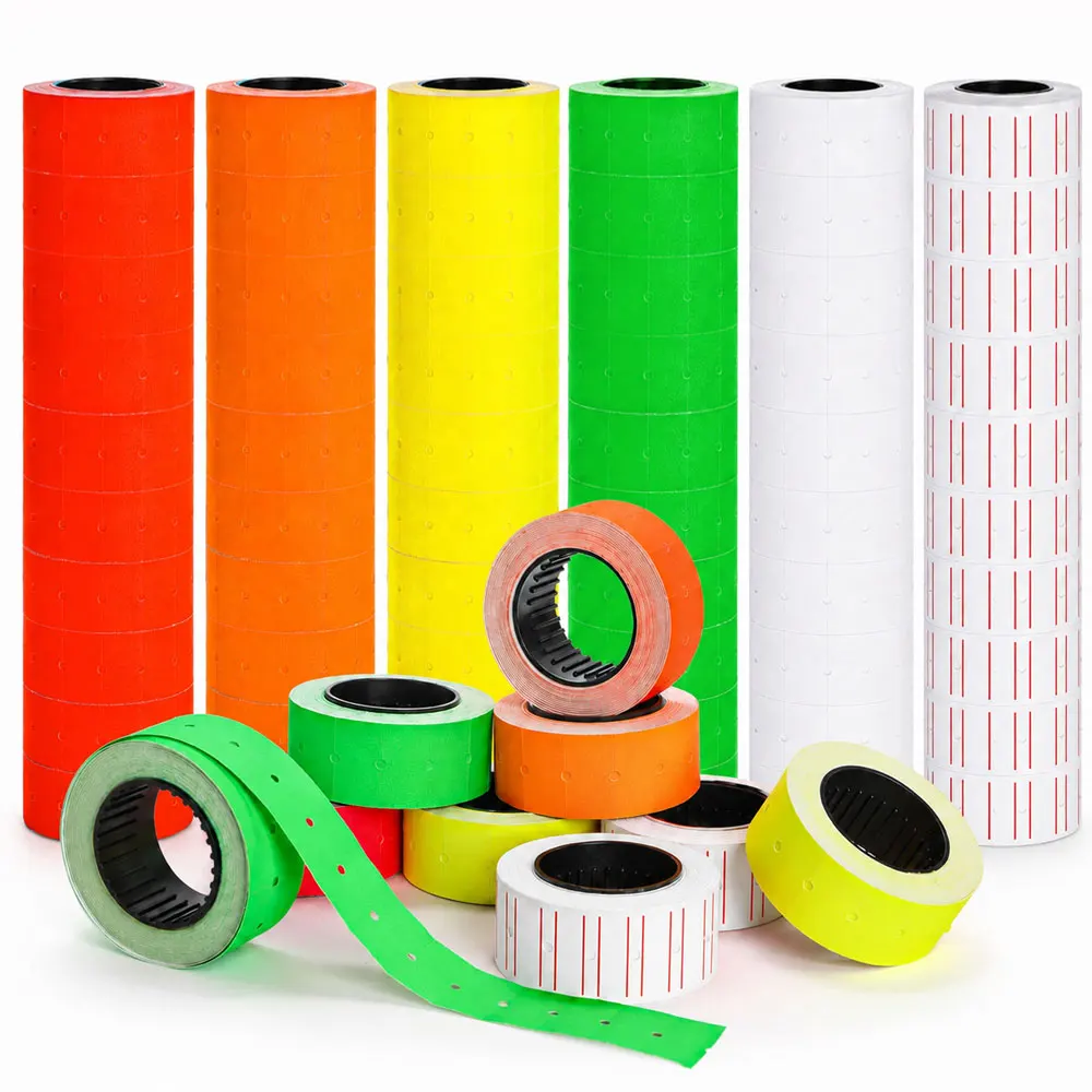 10 Rolls 5000 Self-Adhesive Price Labels, 21.5×12mm Stickers for MX-5500 Price Gun, Retail Stores, Supermarkets and Warehouses