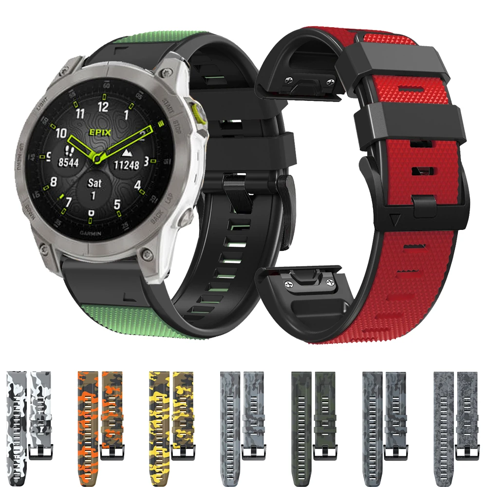 

For Garmin Fenix 8 47mm 51mm Sports Original Silicone Wrist Man sports watch Epix/Quatix7/Fenix 7X 6X 5X Pro/Descent Mk3 Band