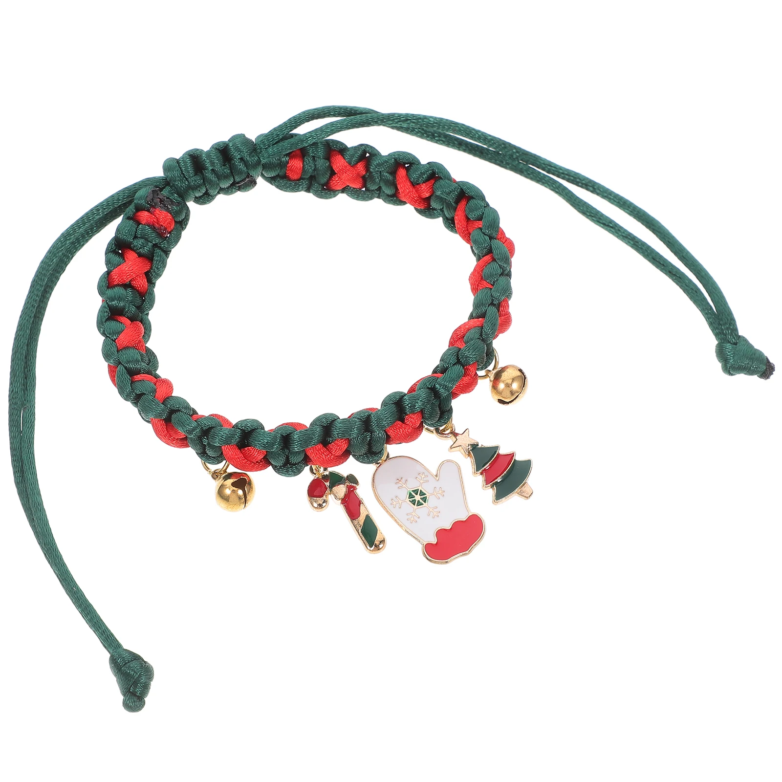 

Cute Cat Adjustable Size Soft Material Christmas Kitten Necklace Pet Bell Design Christmas Cat Collar Holiday Bracelets