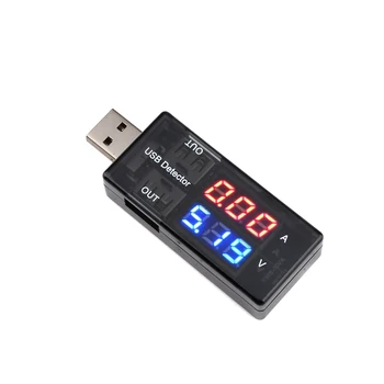 מד זרם USB דיגיטלי כפול מתח 3-9V 0-5A טסטר טעינת סוללה וולטמטר אמטר מטען כוח נייד