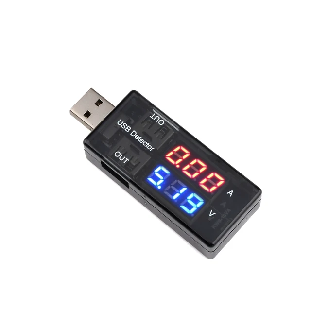 Podwójny cyfrowy USB napięcie prądu 3-9V 0-5A Tester ładowania akumulatora woltomierz amperomierz ładowarka mobilne ładowanie
