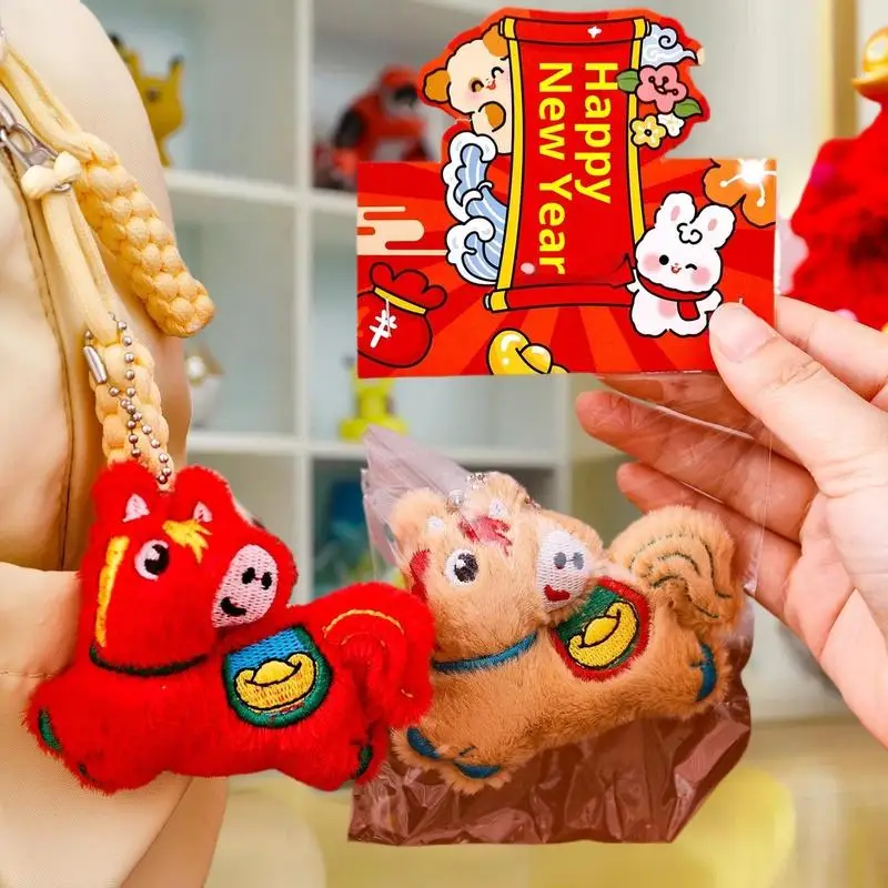 Ozdoba na Nowy Rok 2026 Rok Końskiej Roku, świąteczna lalka, ozdoba w stylu chińskim, ozdoba z koniem zodiakalnym, zawieszka do plecaka, breloczek