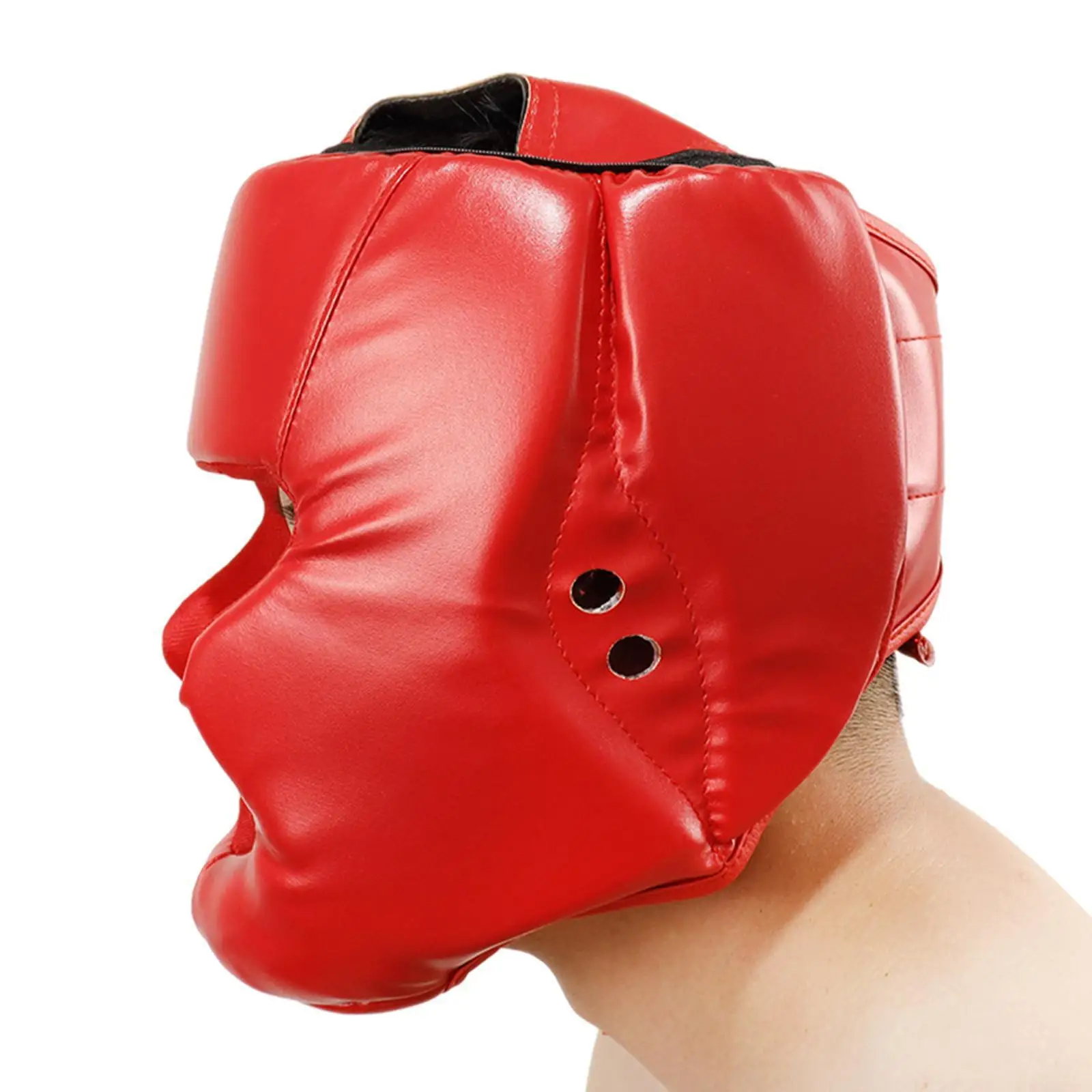 Full-covered Pu Boxing Helmet Kids Adults Muay Thai Training Sparring Boxing Headgear Gym Equipment Taekwondo Head Guard