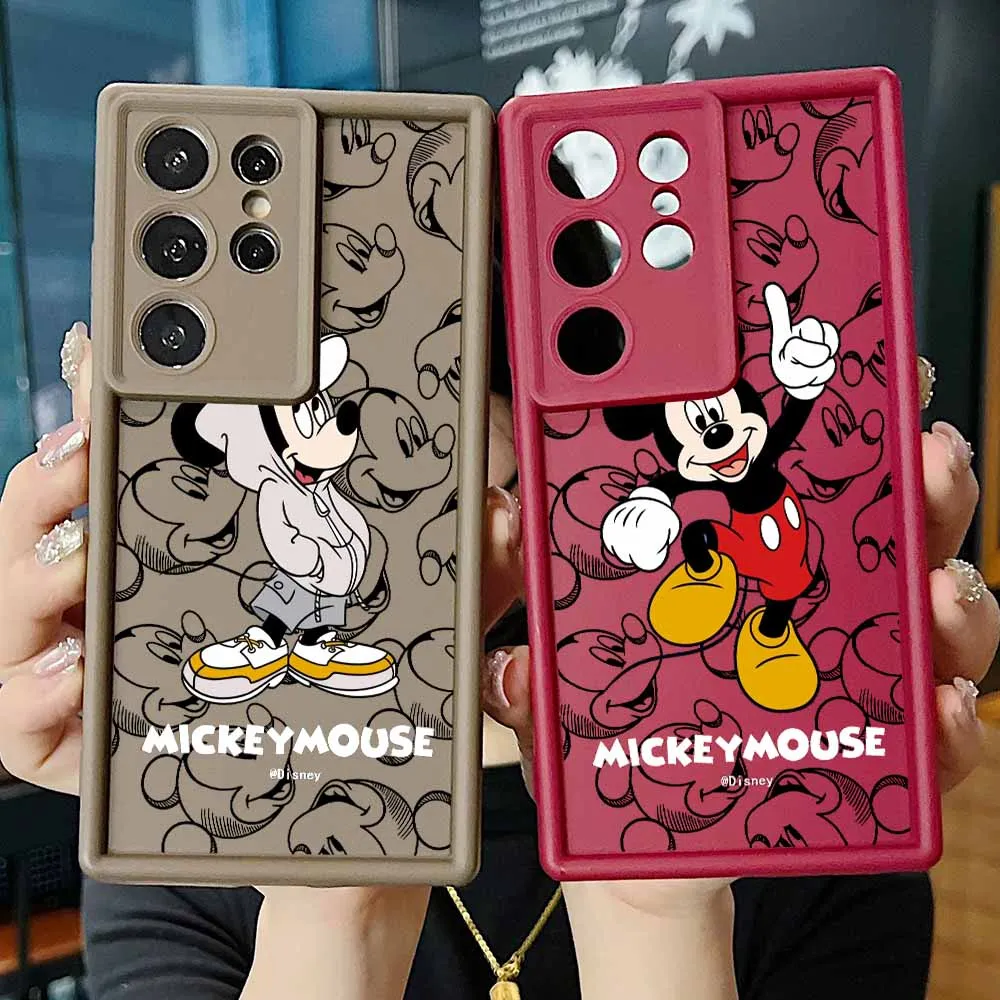 ميكي ماوس ديزني لطيف لابل آيفون 17 17Air 16 16E 15 14 13 12 Mini 11 Pro Max العين سلم جراب هاتف