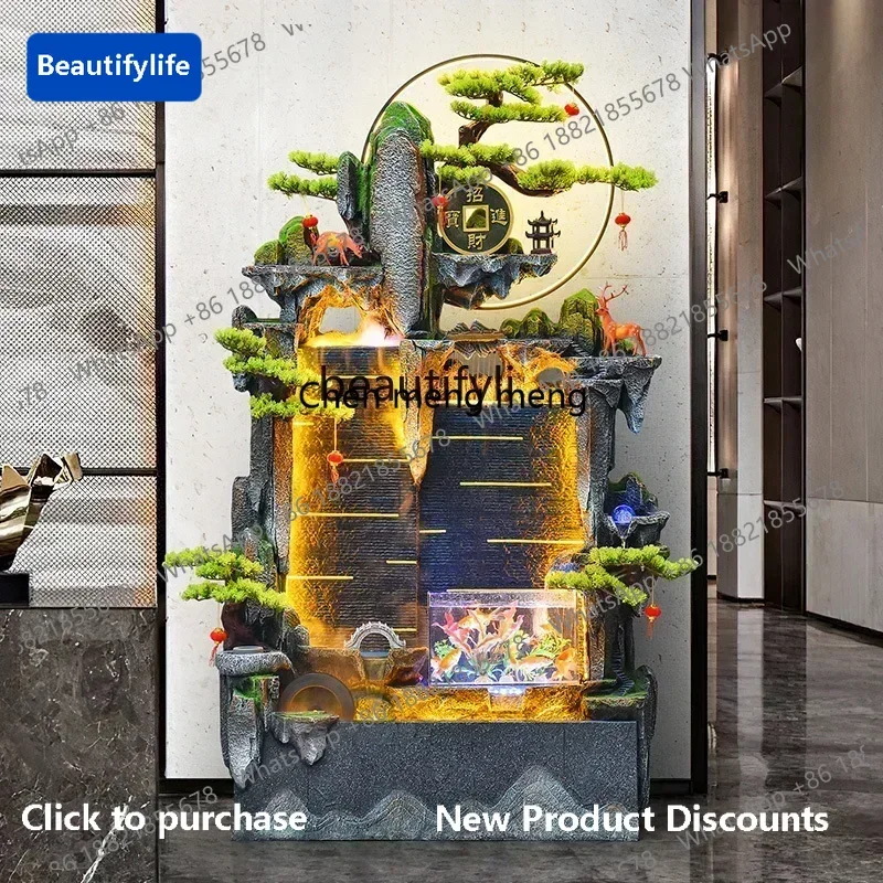 

183Lucky fountain ornament study balcony circulating water landscape office fish tank ornament
