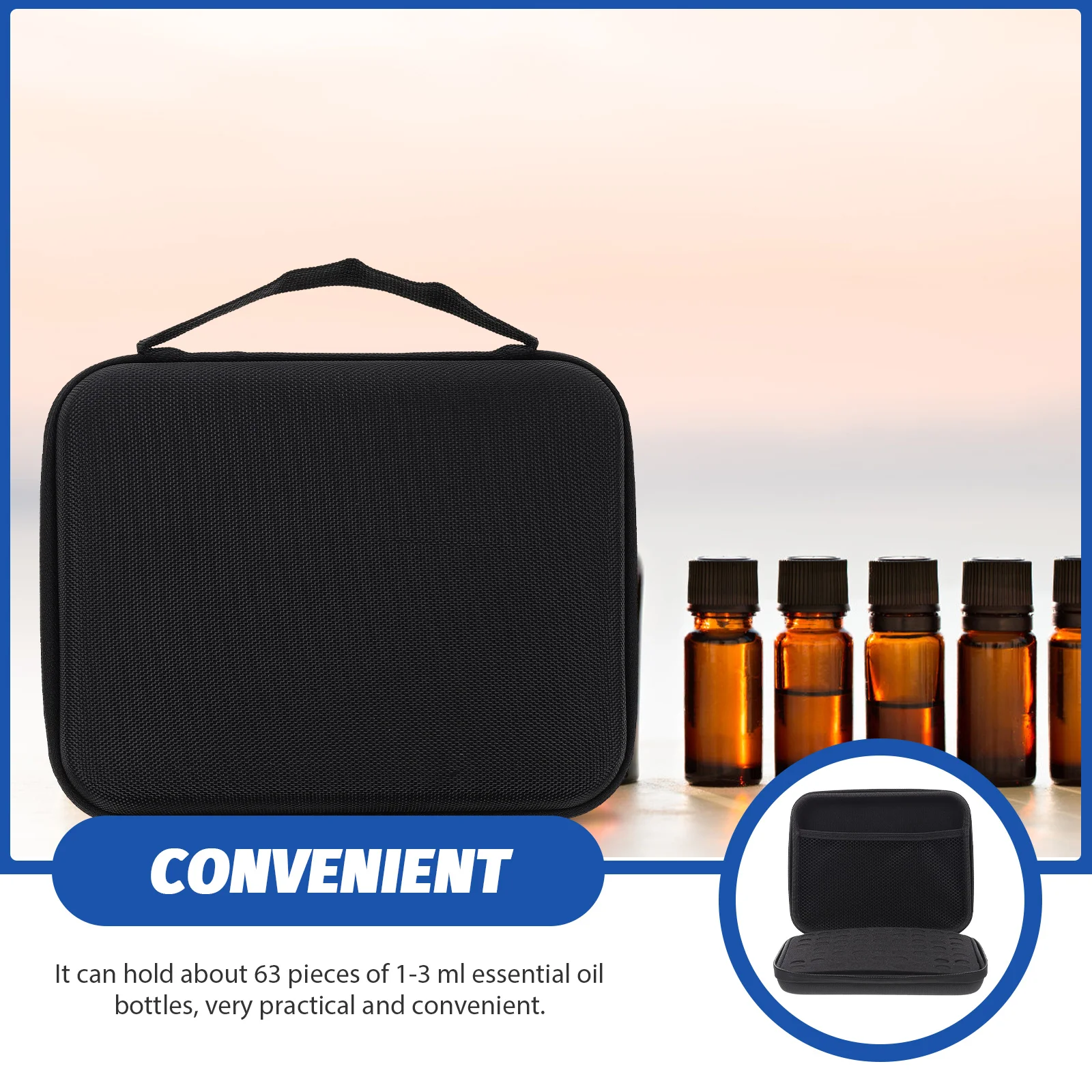 

Essential Oil Carrying Case Compartment Slot Storage Organizer Portable Travel Box Nail Polish Holder Makeup Tool Bag