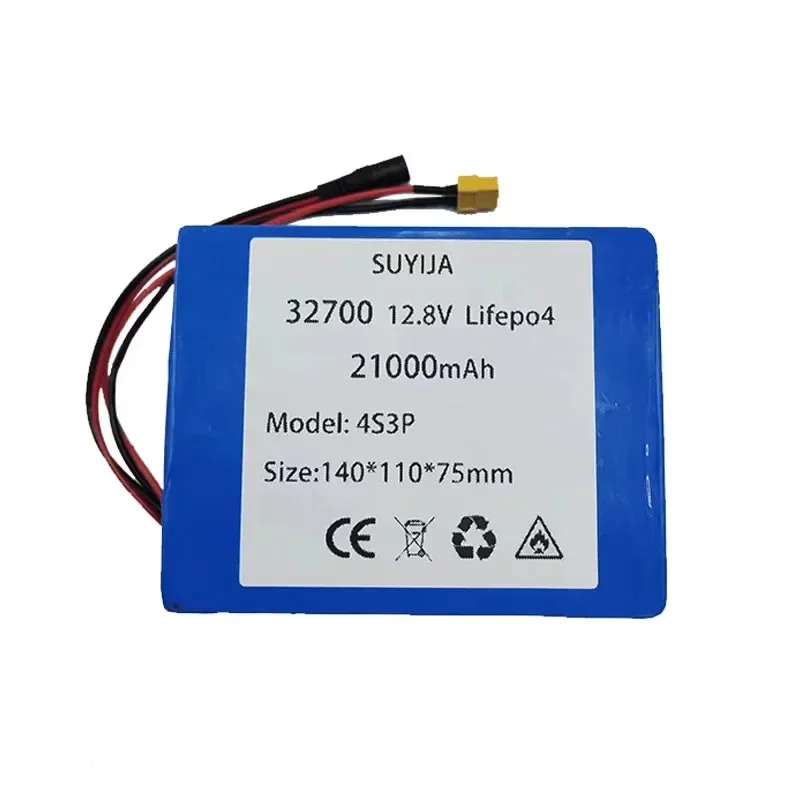 32700 Lifepo4 Battery 12V Battery Pack 21000mAh 4S3P Built-in 40A Balanced BMS for Electric Boats and Uninterrupted Power Supply