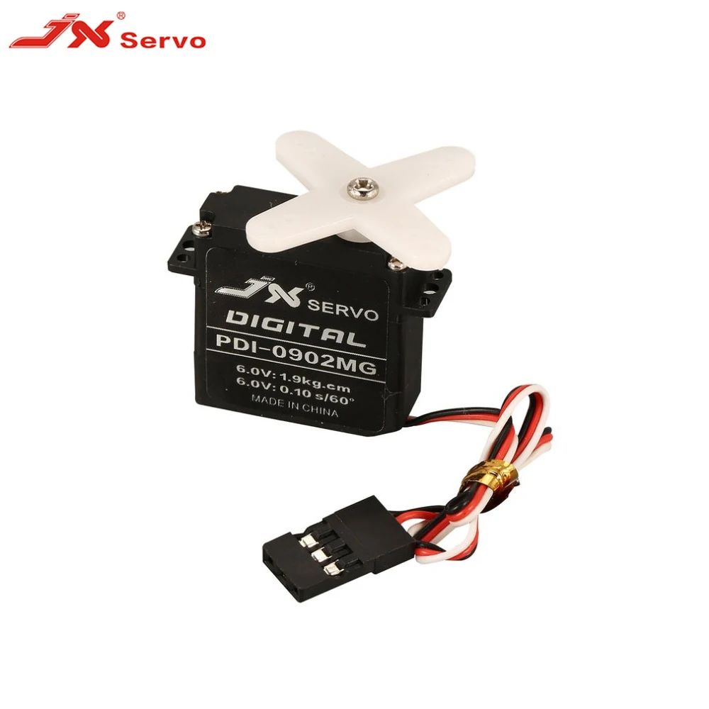 JX Digital Coreless Servo PDI-0902MG 9.4g 2.6kg 4.8V-6V Large Torque for RC Fix-Wing Plane Aircraft Helicopter Part Accessories