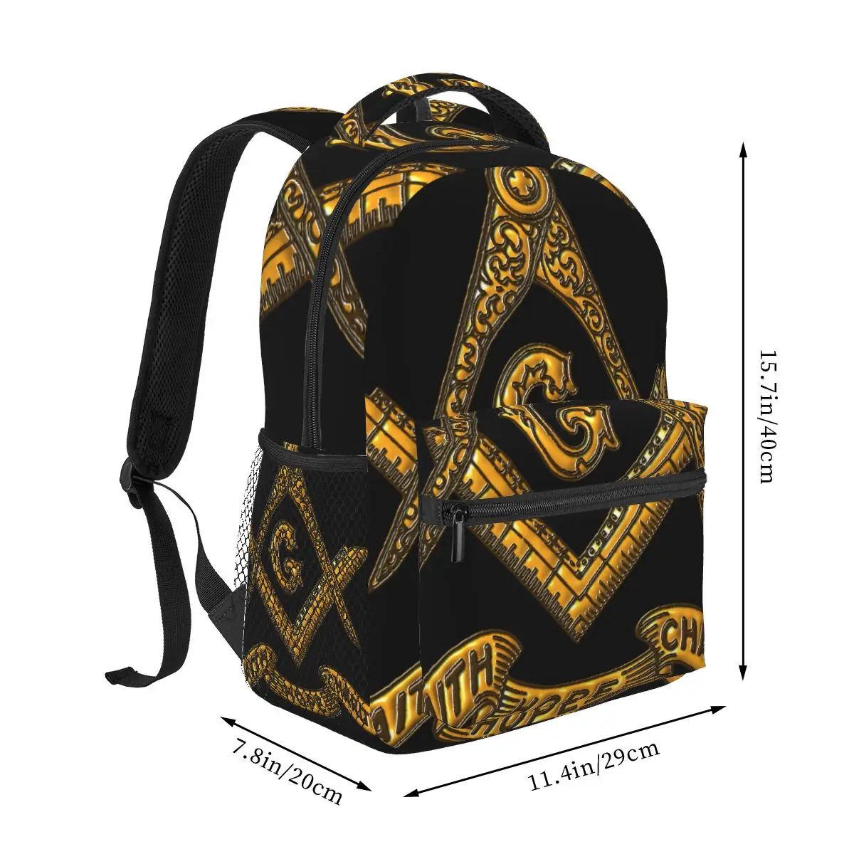 Fashion Backpack Women Men Unisex Students Backpacks Freemason Masonic Travel bag Bookbag