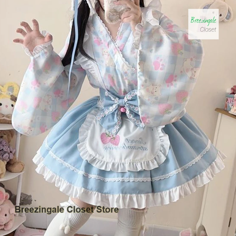 صيف جديد لطيف لوليتا البدلة الأصلية الإناث فساتين راقية يابانية فستان الأميرة الحلو فستان غير رسمي تصميم الجوكر الشعور