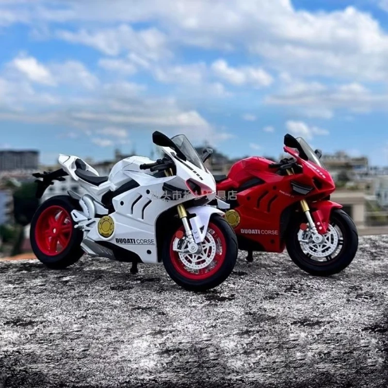 1:10 Panigale V4S Simulazione In Lega Modello di Moto Diecast Auto Giocattoli per I Ragazzi Regalo Di Compleanno Per Bambini Giocattoli Collezione di Auto