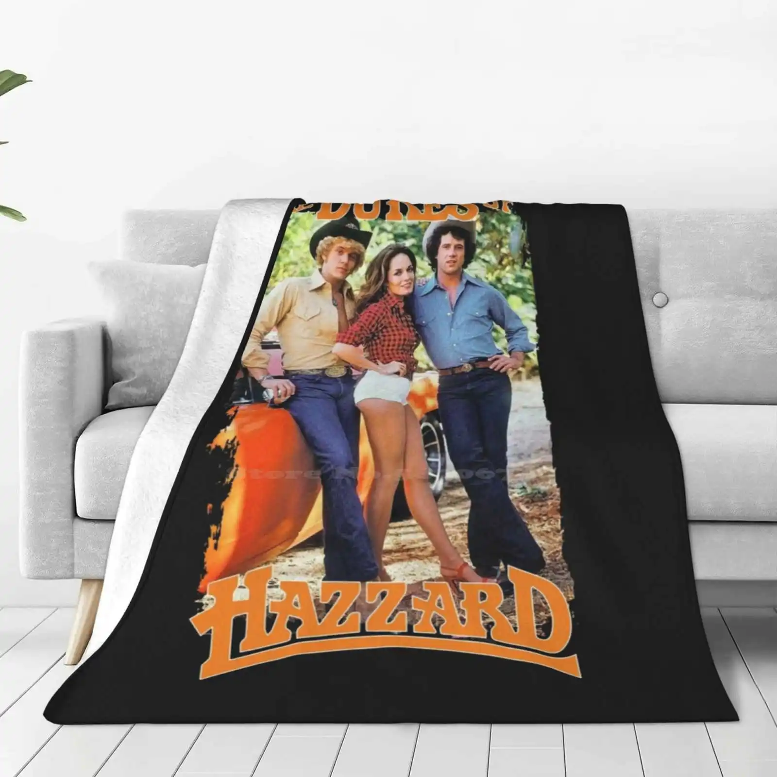 Of Hazzard Best Selling Room Household Flannel Blanket Charger Car Daisy Luke The General Lee Tv Bo Hazzard County Retro