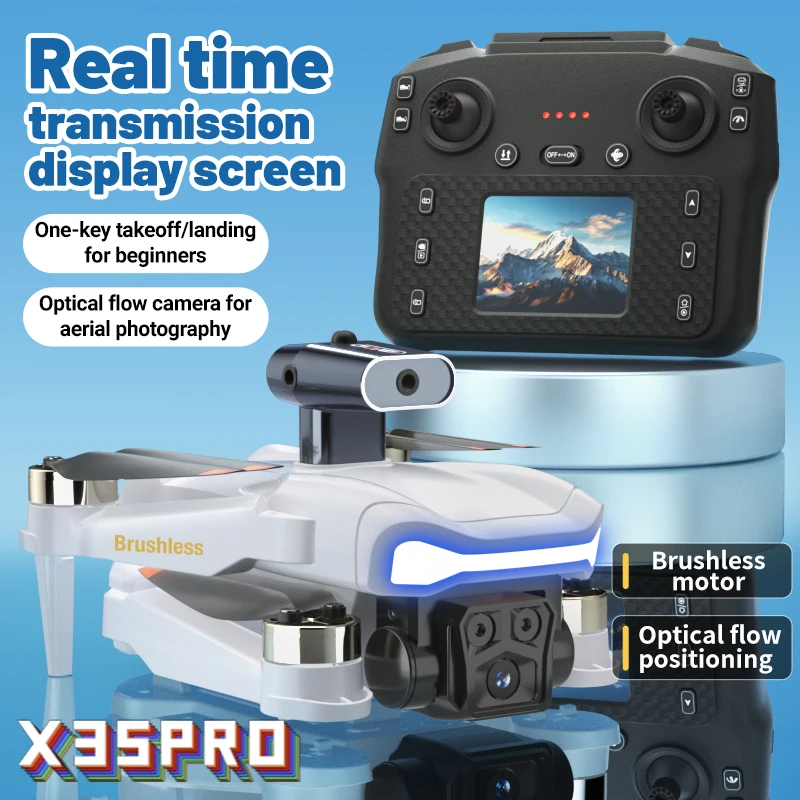 

JJRC X35 Drone Brushless 4K Dual Camera WIFI FPV obstacle avoidance with Screen Remote Control Funcion foldableing Camera Drones
