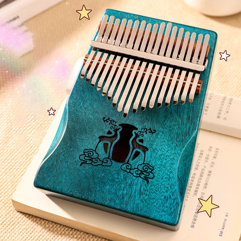 Hluru 21 Key Mahogany Kalimba 17 key Thumb Piano Finger Piano Mbira for Beginner Gifts for Adults/Kids view 3