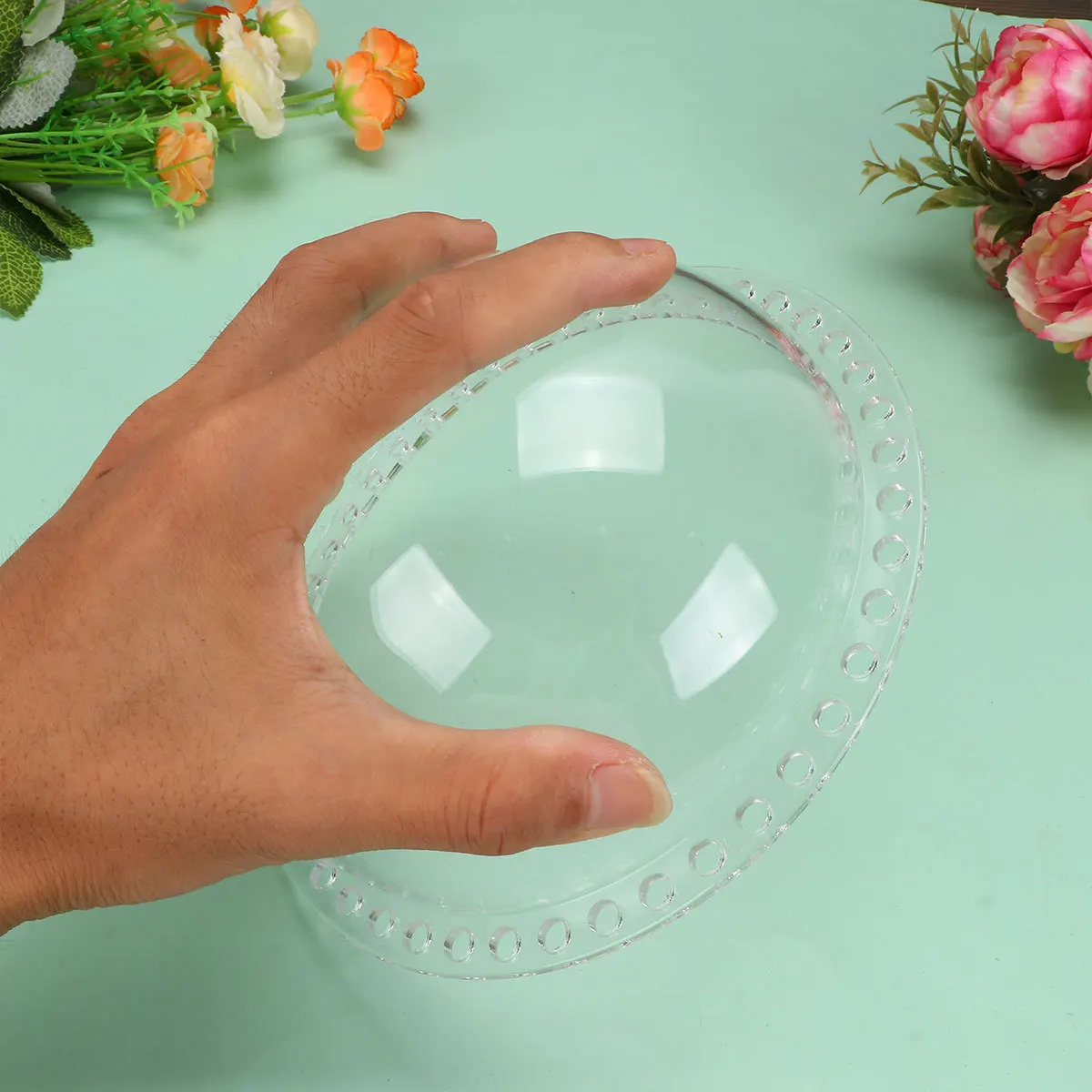 

1Pcs Durable Acrylic Food Cover Tent Transparent Round Shape Dustproof Food Protector for Bbq Picnic Camping Party Kitchen