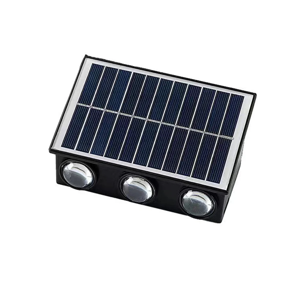 LED Outdoor Spot Light Rust Proof Solar Powered Fence Lights 1200mAh Light Sensor Sunlight for Decorating Garden Fences