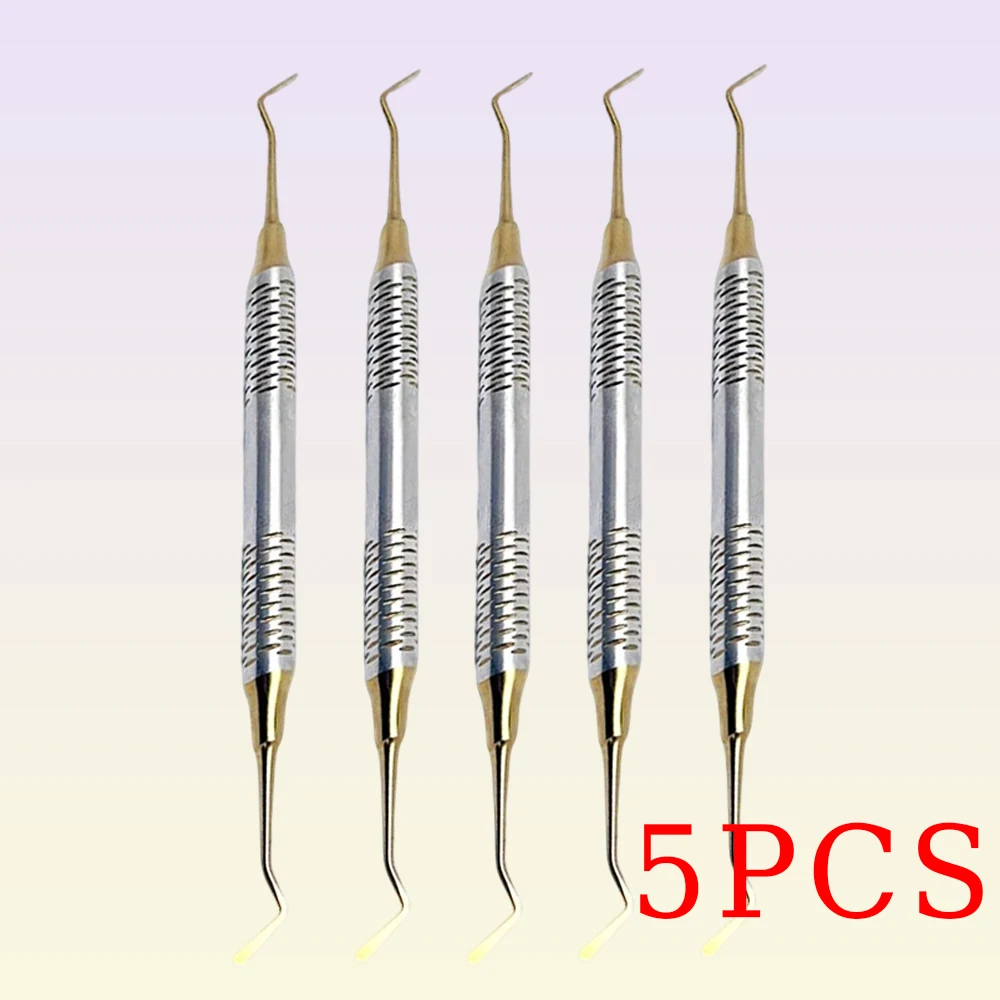 

5 шт. стоматологический шпатель для смешивания и нанесения из нержавеющей стали для наполнителей из композитной смолы с двойной головкой