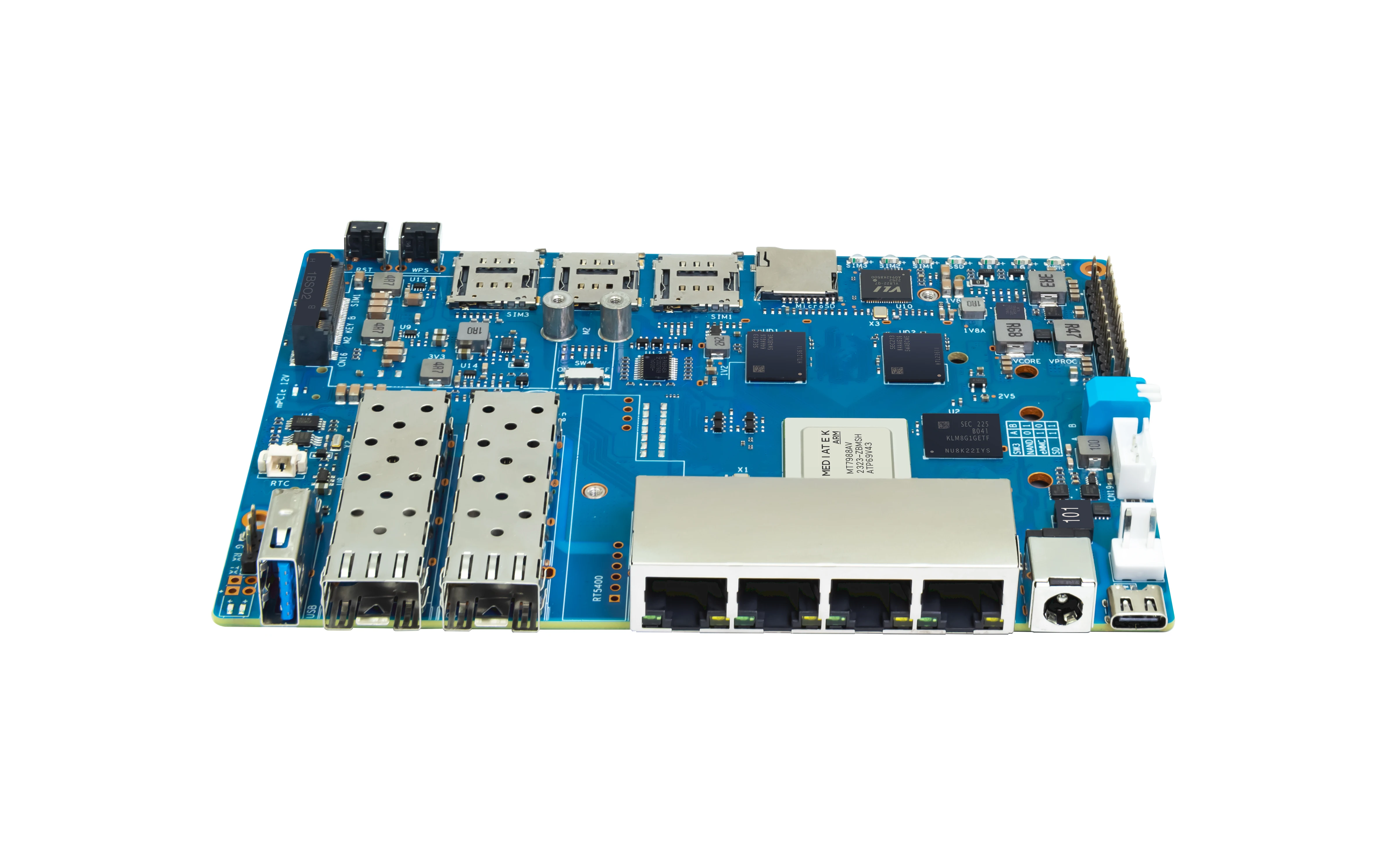 Banana Pi Bpi-r4 Suit With Cases Mediatek Mt7988a ( 880) Quad-core Arm Corex-a73 4gb Ddr4 8gb Emmc Openwrt Router Board - Image 3