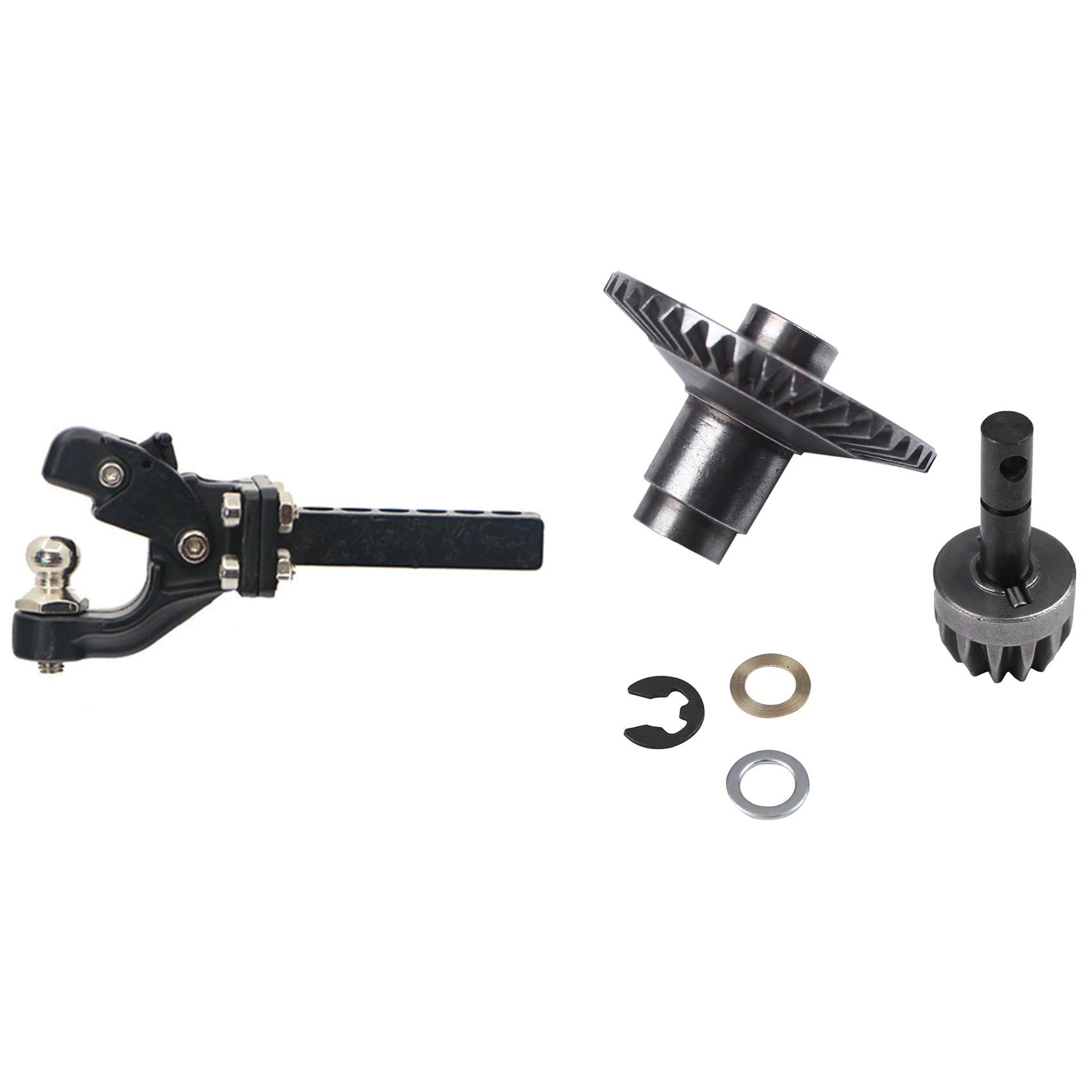 ABUM-Hitch Trekhaak Met 13 T 38 T Kroon Reductiemotor Differentieel Hoofdtandwiel Combo, voor 1:10 Scx10 90046 Traxxas Rc Auto