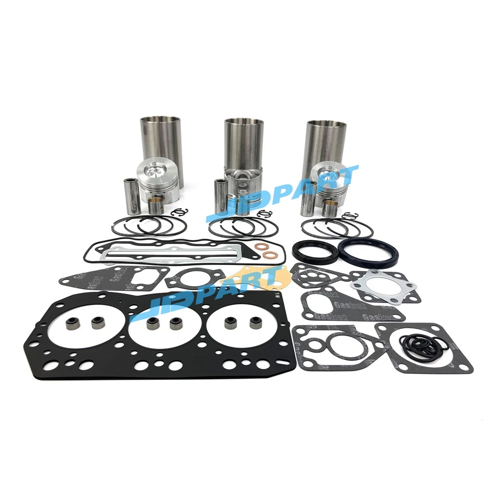 Cylinder Liner Kit With Gasket Set For Yanmar 3TNC80 Excavator Engine Parts