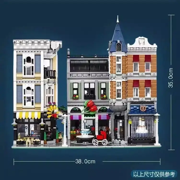 4002 PCS Creative Series Building Street Scene Gathering Square Model Puzzle Assembly Blocks Toy for Boys and Girls