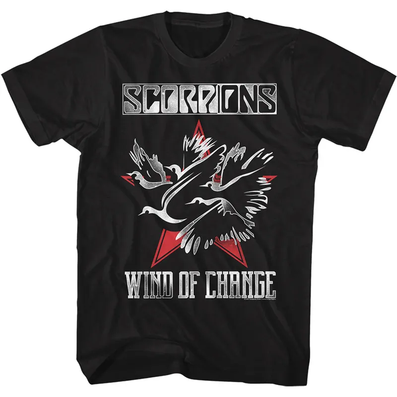 Fit Scorpions Band 1984 Retro Classic European Loose Cotton T-Shirt Short Sleeve Shirt