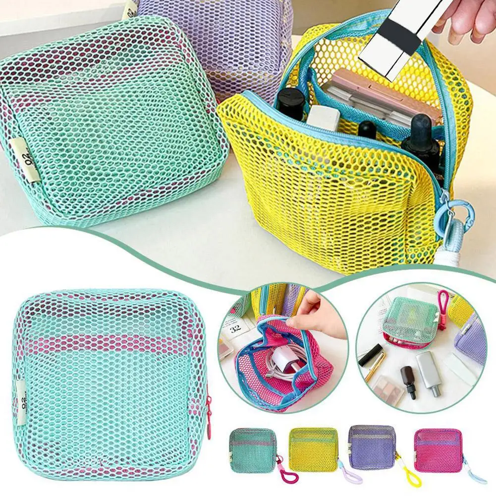 

Trendy Travel - Ready Cosmetic Bag: Pastel - Hued, Compact Organizer, for Teen Girls' Weekend Trips