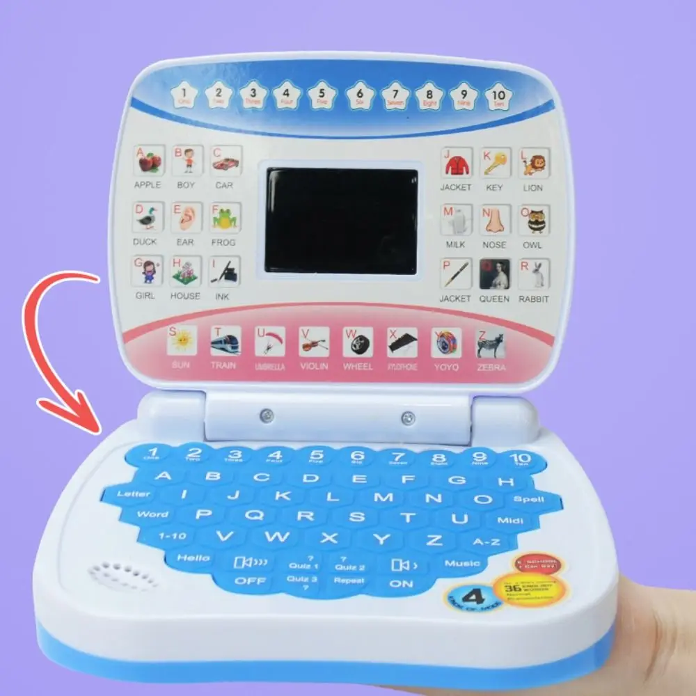 Electronic Learning Machine English Language Learning Mini Child Laptop Computer English Educational Laptop Toy Gift