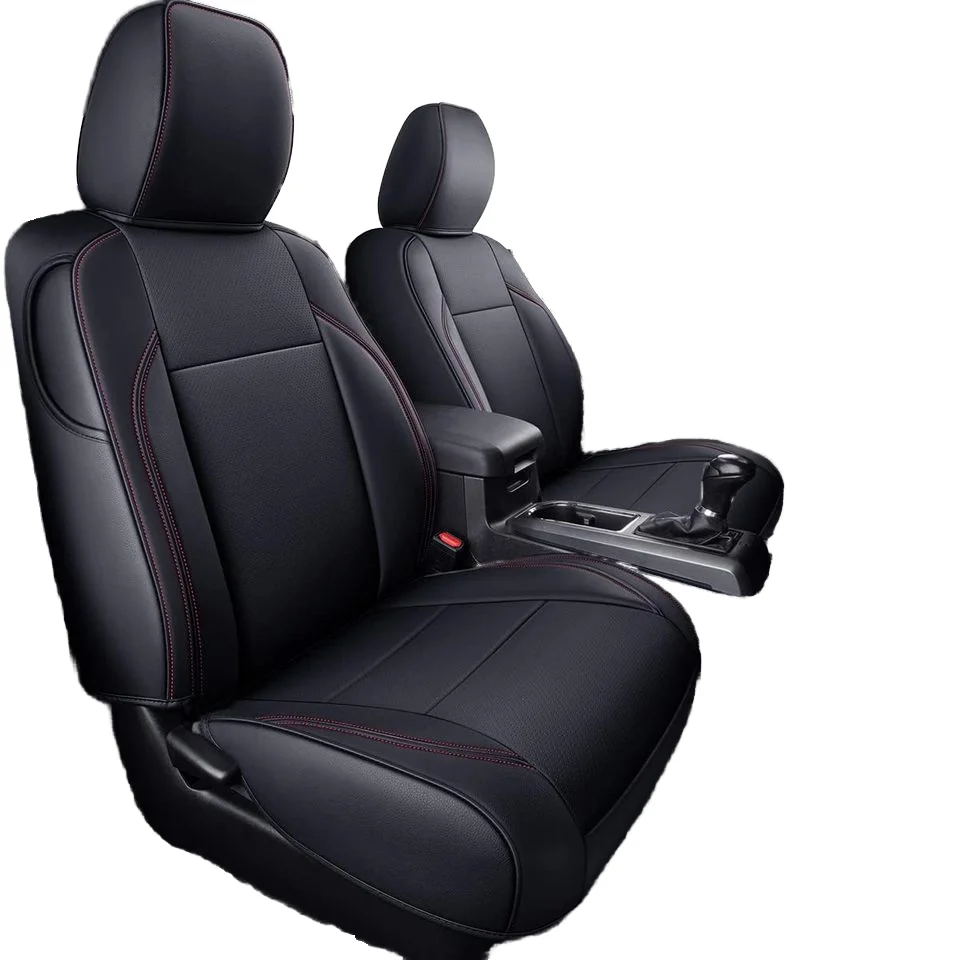 

Pickup Seat Covers For Toyota Tacoma 2016-2022 Vehicle Cushion Cover High Quality Leather Original Full Set Custom Black Red