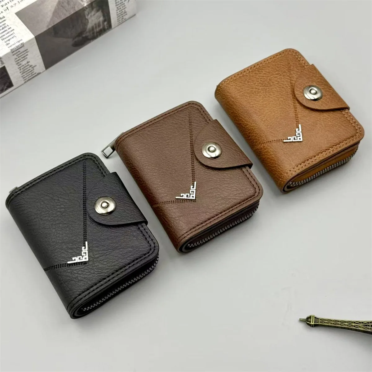 

Zippered Coin Purse Wallet Card Holder for Shopping Men Father'S Day