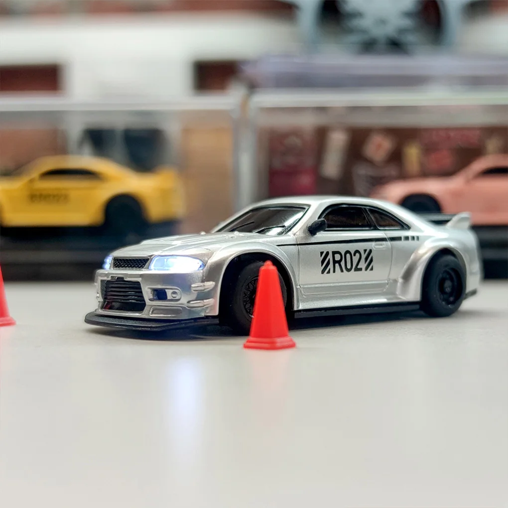 1/64 LDARC R02 Rc سيارة رياضية منضدية RTR 2.4G مقلد الكهربائية التحكم عن بعد نموذج سيارة صغيرة سيارة سباق مسطحة #2