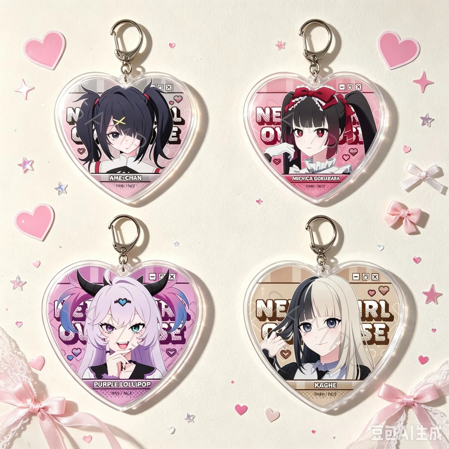 6cm Anime Needy Streamer Overload Bag Acrylic KeyRing Anime Cell Phone Pendant  As A Gift For Fans Exquisite Product Keychain