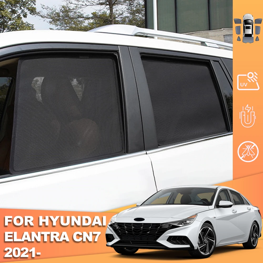 For Hyundai Elantra 2021 2022 2023 2024 Avante CN7 Car Sunshade Rear Side Baby Window Sun Shade Front Windshield Curtain Visor